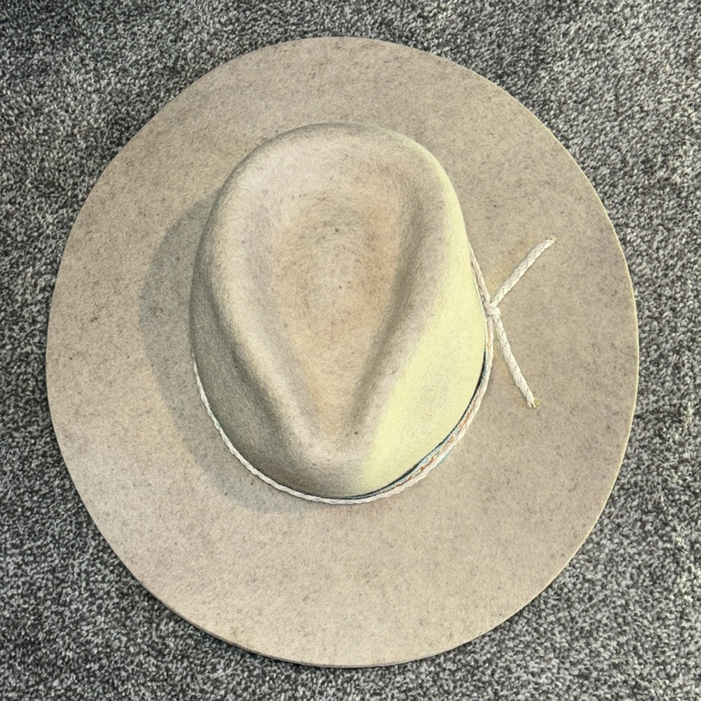 AMERICAN HAT MAKERS Maldives Moon Wide Brim Felt Fedora Size Small 55cm - Picture 8 of 14